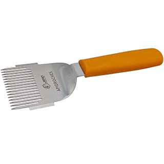 stainless-steel-uncapping-comb-with-double-scraper