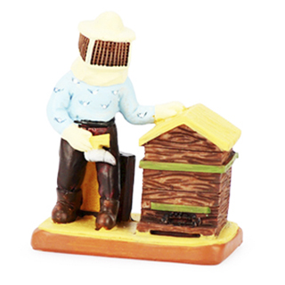 beekeeper-and-hive-in-ceramic-material