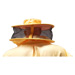 Blusa a maschera tonda grande in poliammide gialla