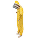Macacão amarelo com máscara de esgrima incorporada - imagen 2