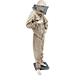 Traje de astronauta com máscara redonda cáqui. - imagen 6