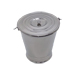 Conical stainless steel bucket 11 liters lid.