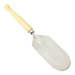 Stainless honey spoon with wooden handle.