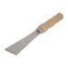 Ergonomic wooden handle flat spatula.