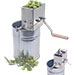 Olive splitting machine with crank and bucket. - imagen 1
