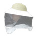 Round mask with mesh for beekeeper helmet.