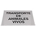 Targa in metallo eco trasporto di animali vivi. - imagen 2