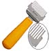 Stainless steel uncapping comb with double scraper
