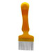 Economic stainless barbed uncapping comb.