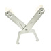 Zinc-plated steel frame clamp with wooden handle.